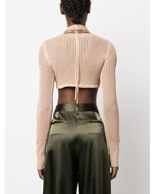 ANDREADAMO Natural Andreadamo Crop Top With Necklin for men