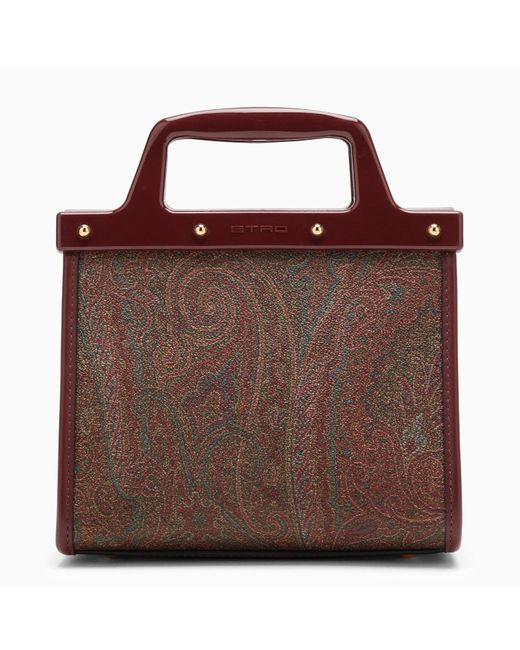 Etro Brown Love Trotter Small Bag With Jacquard Pattern