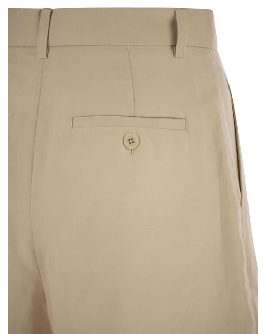 Weekend by Maxmara Natural Ecuba Cotton And Linen Bermuda Shorts