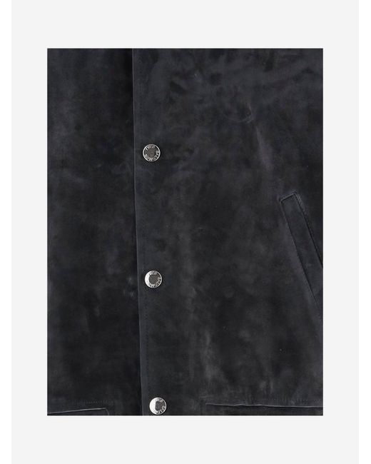 Yves Salomon Black Suede Jacket