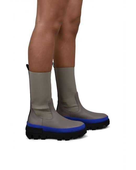 Moncler Blue Chunky Chelsea Boots