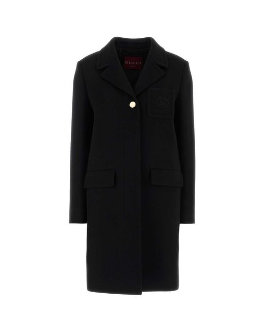 Gucci Black Batavia Wool Coat