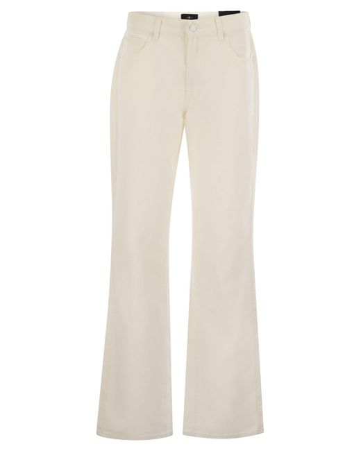 7 Pour tous les pantalons de pantalon Tess en coton et en lin 7 For All Mankind en coloris Natural
