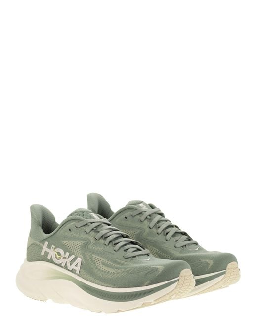 Hoka One One Green Clifton 10 Sneakers for men