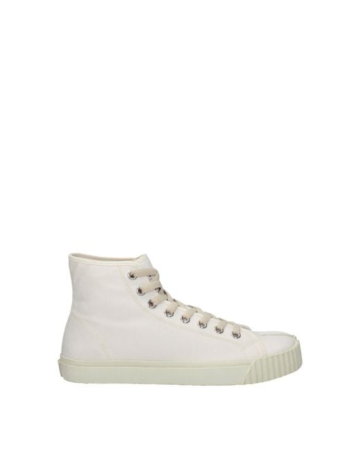 Maison Margiela White Sneakers Uomo Tessuto Bianco for men