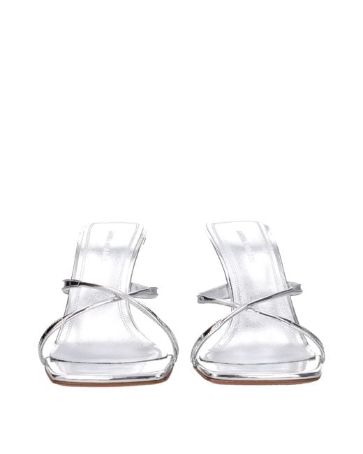 AMINA MUADDI White Adriana Patent Leather Sandals