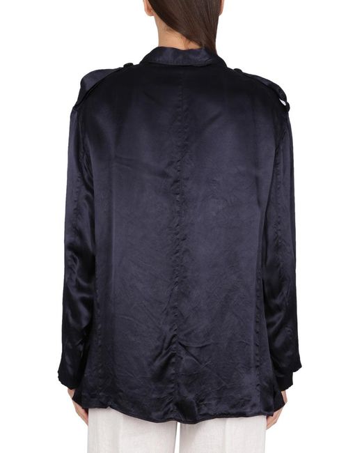 Aspesi Blue Jacket With Pockets