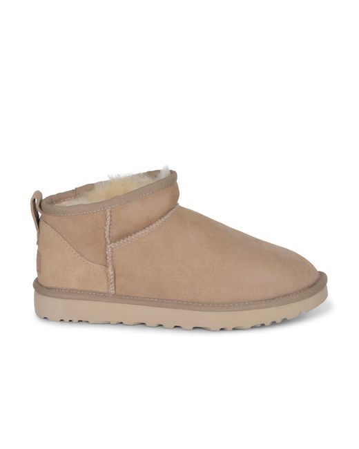 Ugg Natural Stivali "Classic Ultra Mini" aus Wildleder gemacht