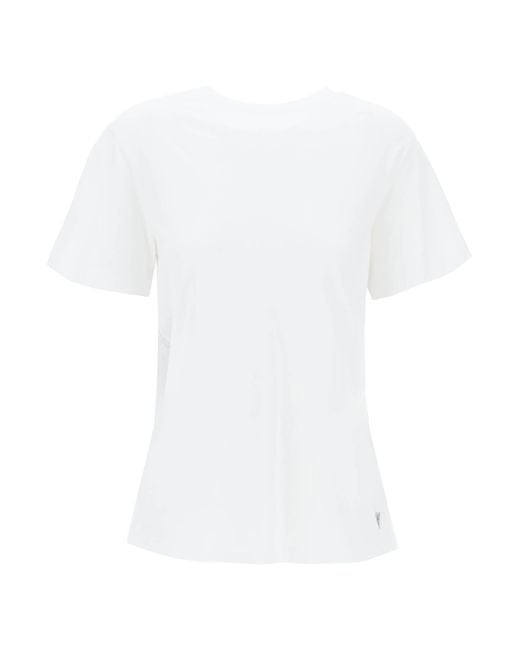 T Shirt Ibrida di MM6 by Maison Martin Margiela in White