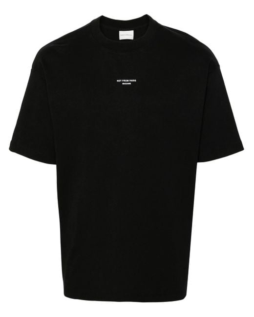 Drole de Monsieur Black Le T Shirt Slogan Classique