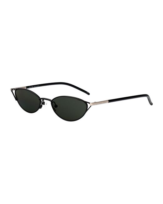 McQueen Black Metal Sunglasses