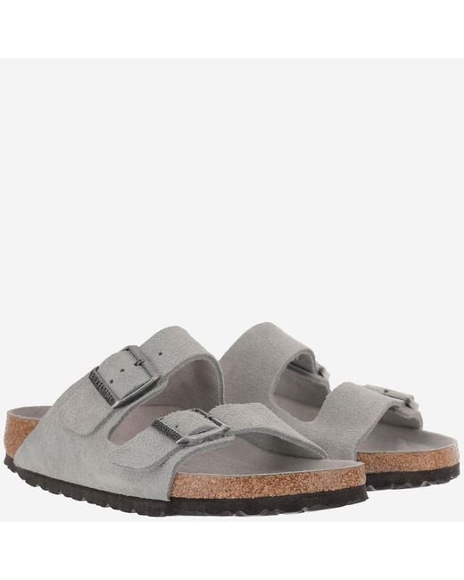 Birkenstock White Suede Sandals