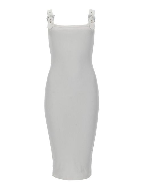 Versace Jeans Couture White Slim Fit Mini Dress For