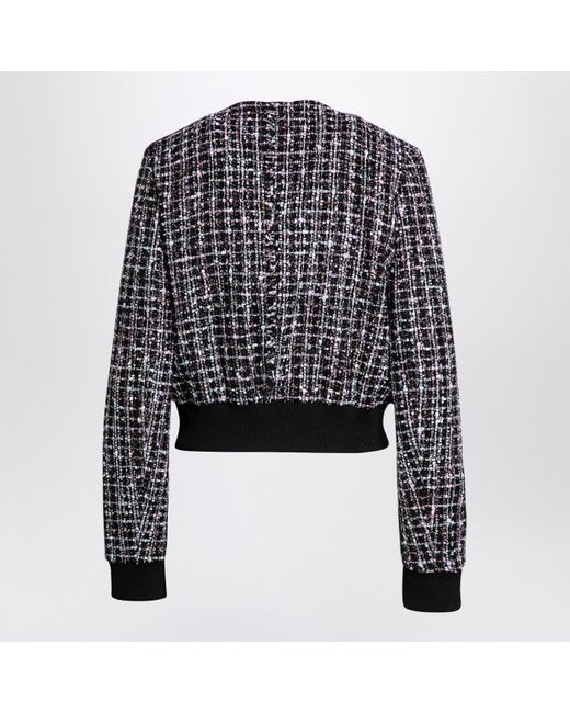 Balmain Black Tweed Button Jacket