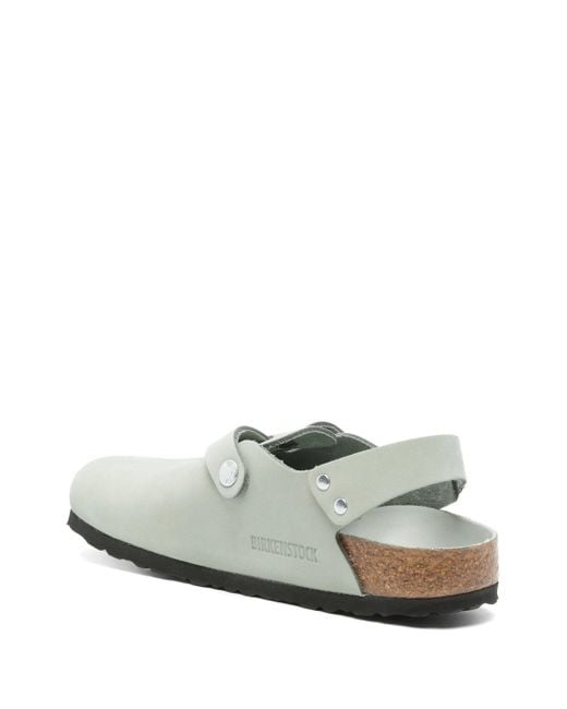 Birkenstock White Tokyo Pure Sage, Nubuck Leather