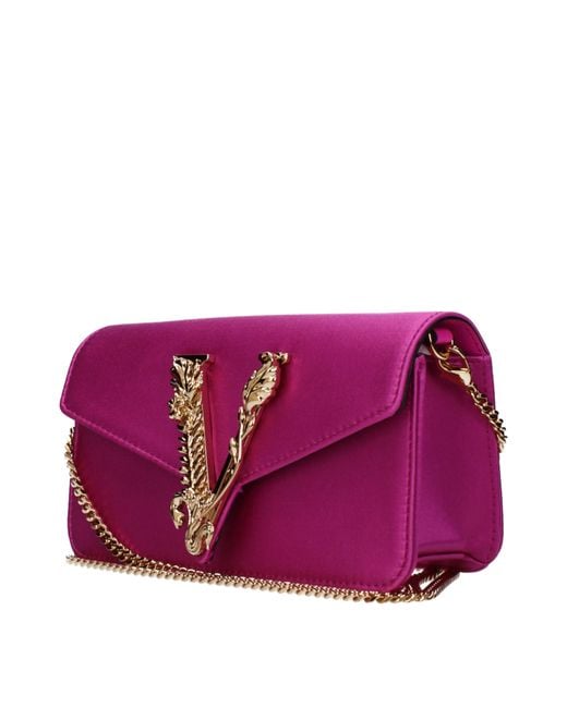 Versace Purple Satin Fuchsia Pochette