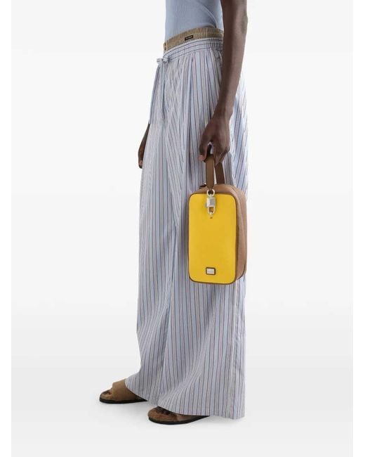 Dolce & Gabbana Yellow Dolce & Gabbana Square Tote Bag for men