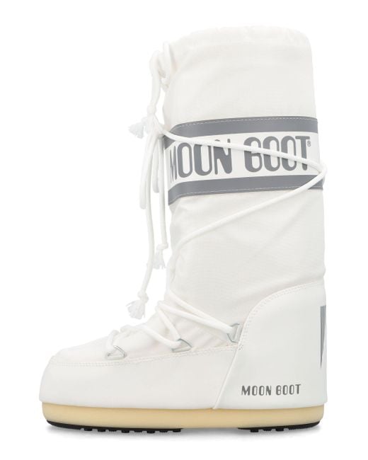 Moon Boot White Icon High Nylon Boots