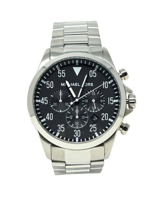 Michael Kors Mk8413 Gage Zilverkleurig Horloge in het Metallic voor heren