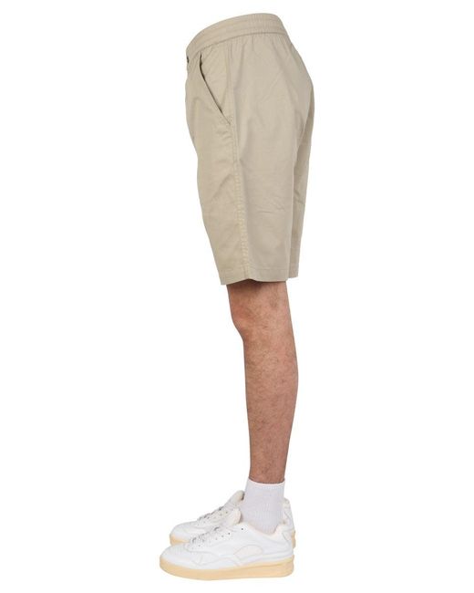 Universal Works Natural Regular Fit Bermuda Shorts for men