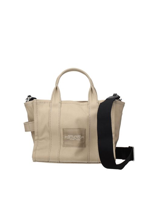 Marc Jacobs Metallic Handtaschen The Tote Bag Woman Stoff Beige/Heller Sand