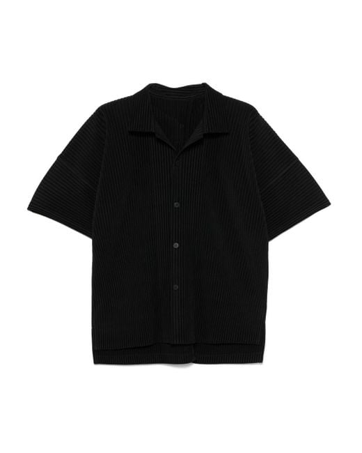 Homme Plissé Issey Miyake Homme Plisse 'issey Miyake Geplooid Shirt in het Black voor heren