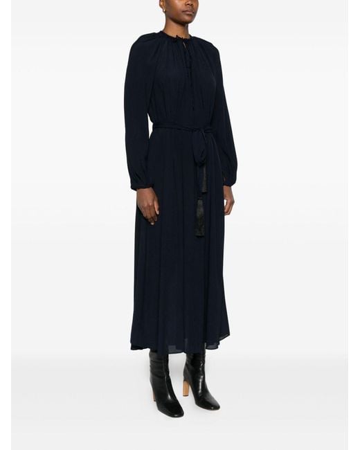 Forte_forte Blue Crepe De Chine Long Dress