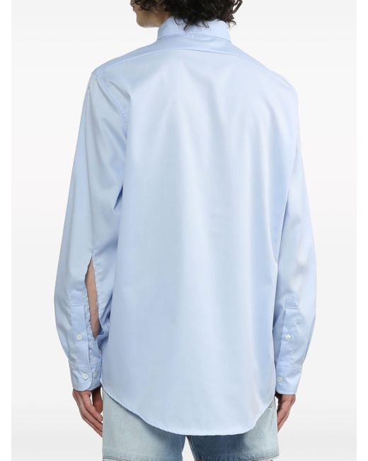 Random Identities Blue Long Sleeve Shirt With Bra Logo Ran03B001 for men