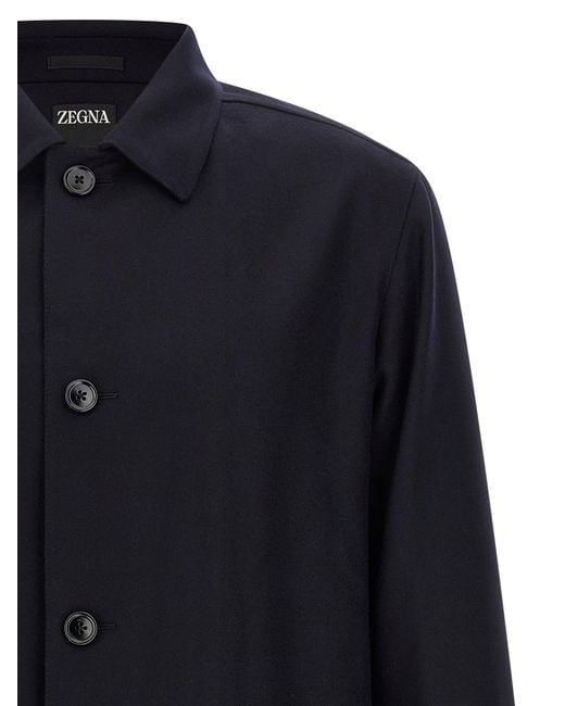 Zegna 'Alpe' Overshirt in Blue für Herren