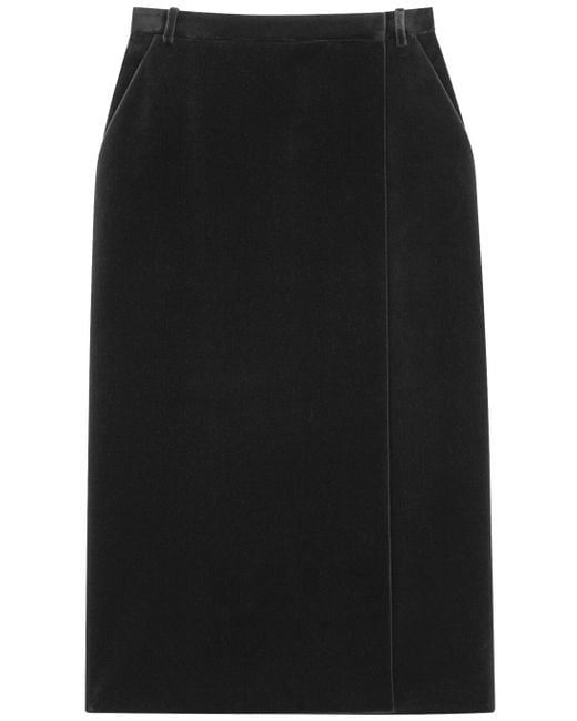 Saint Laurent Black Midi Skirt