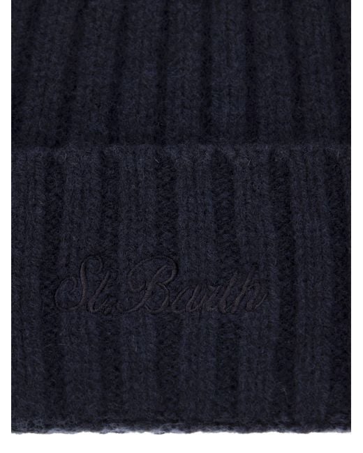 Mc2 Saint Barth Wool Hut mit Stickerei in Blue für Herren