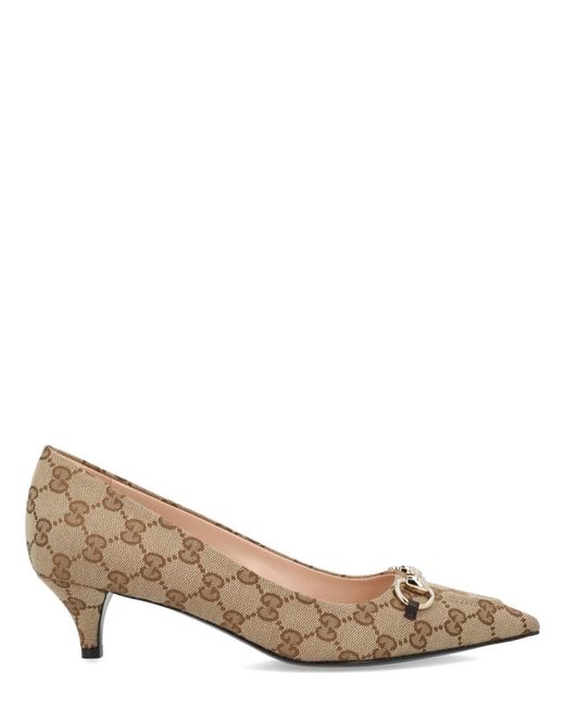 Gucci Brown Pumps With Clamp