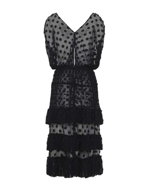 Dries Van Noten Black Elegant Cotton Dress By
