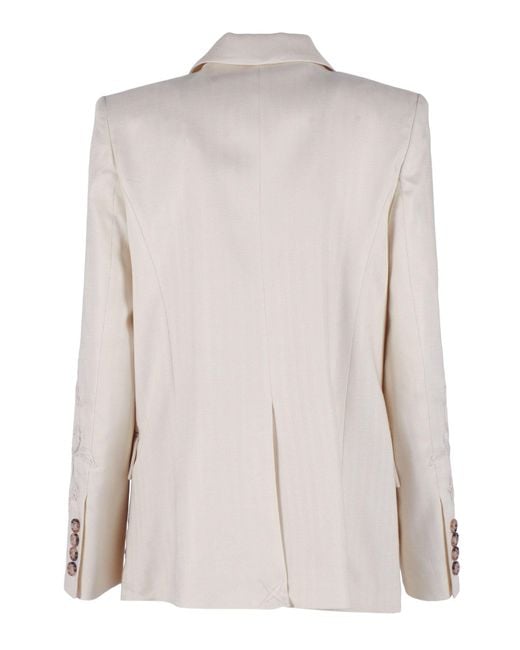 Ermanno Scervino Natural Double-Breasted Blazer Jacket