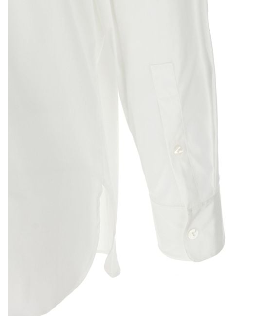 Teoría buena camisa de algodón Theory de color White