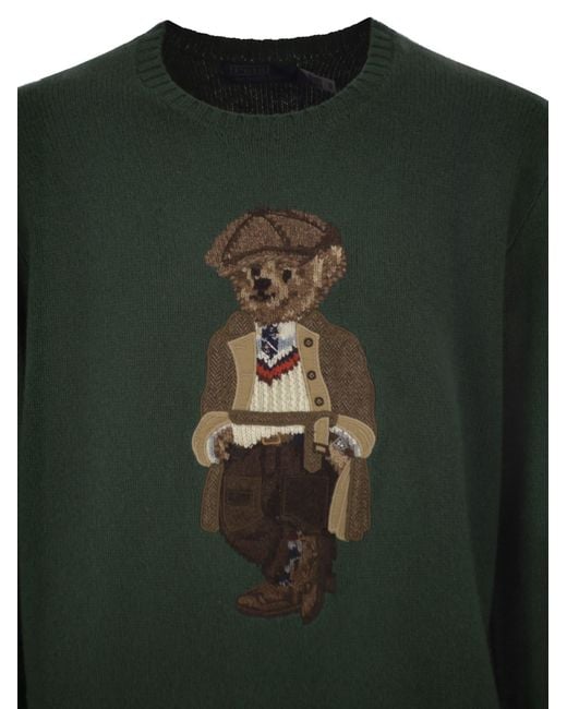 Polo Ralph Lauren Green Maglia Polo Orso for men