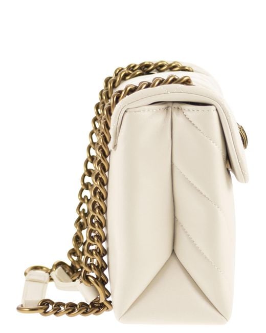 Kurt Geiger Natural Kensington Large Quilted Leather Shoulder Bag With Eagle Head