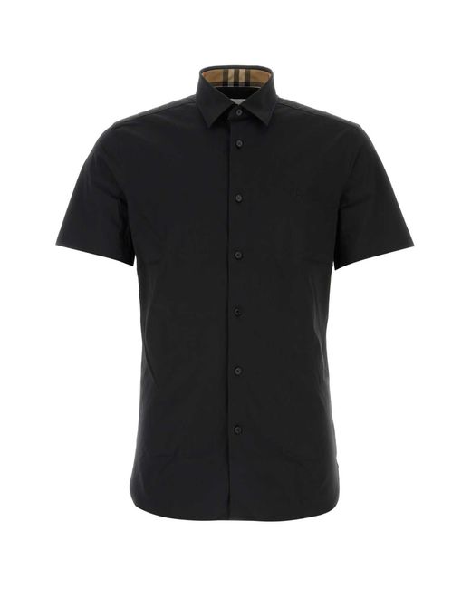 Burberry Black Long-Sleeve Formal Shirt for men