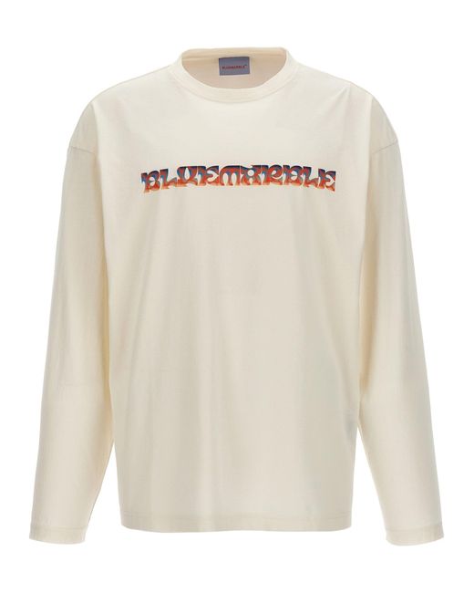 T-shirt Bluemmarble 'Trippy Leaves' Bluemarble en coloris White