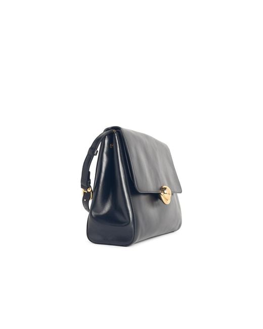 Furla Blue 'M Domus' Leather Shoulder Bag