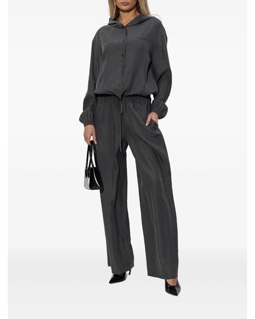 Alexander Wang Gray Buttoned Oversized Jacket