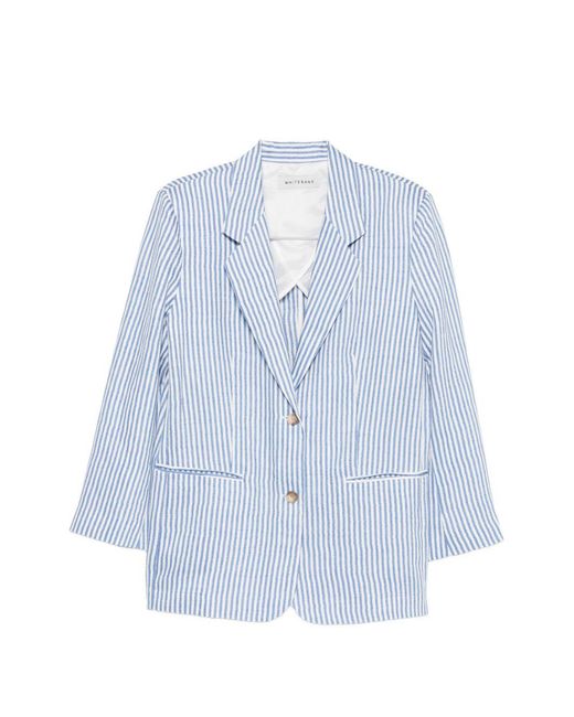 White Sand Blue Jackets Linen/Flax for men