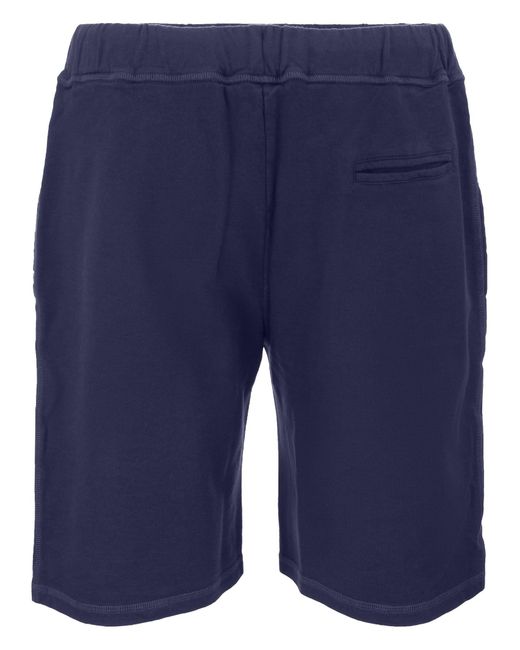Shorts de coton félins avec cordon Fedeli en coloris Blue