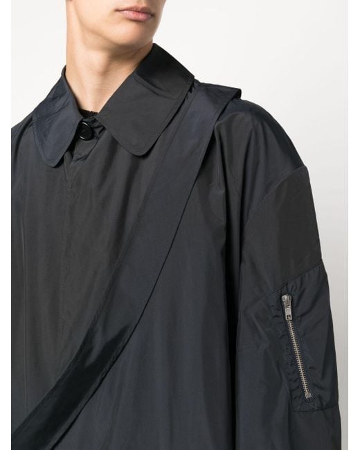 Random Identities Blue Raincoat With Strap for men