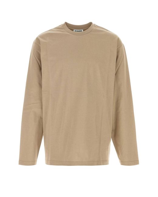 Jil Sander Natural Cotton T Shirt