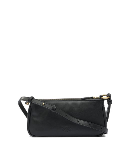 Pinko Black 'Half Moon Baguette' Mini Crossbody Bag