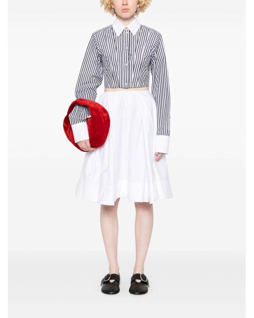 Sportmax Gestreept Shirt in het White