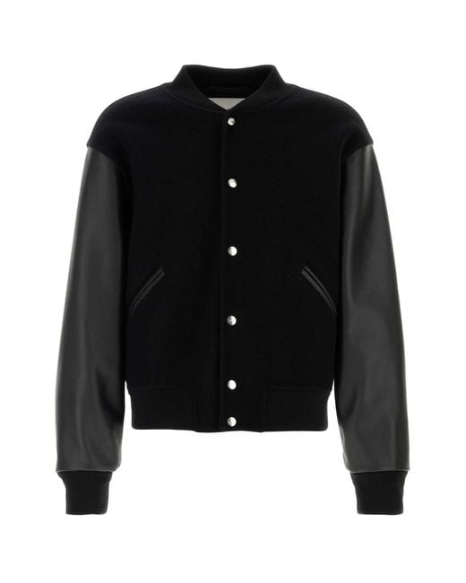 Jil Sander Black Wool Bomber Jacket