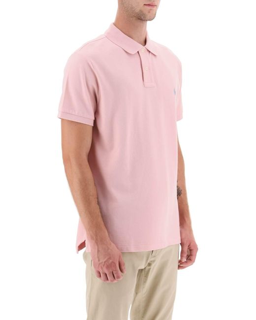 Polo Ralph Lauren Pique Baumwollpolohemd in Pink für Herren