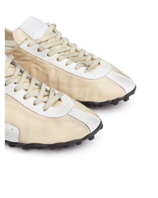 Maison Margiela White Leather Lace-Up Trainers